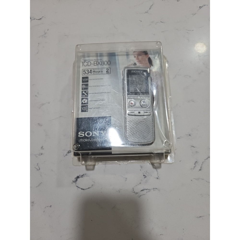 Sony ICD-BX800 2 GB Flash Memory Digital‎ Voice Recorder (Silver) NEW